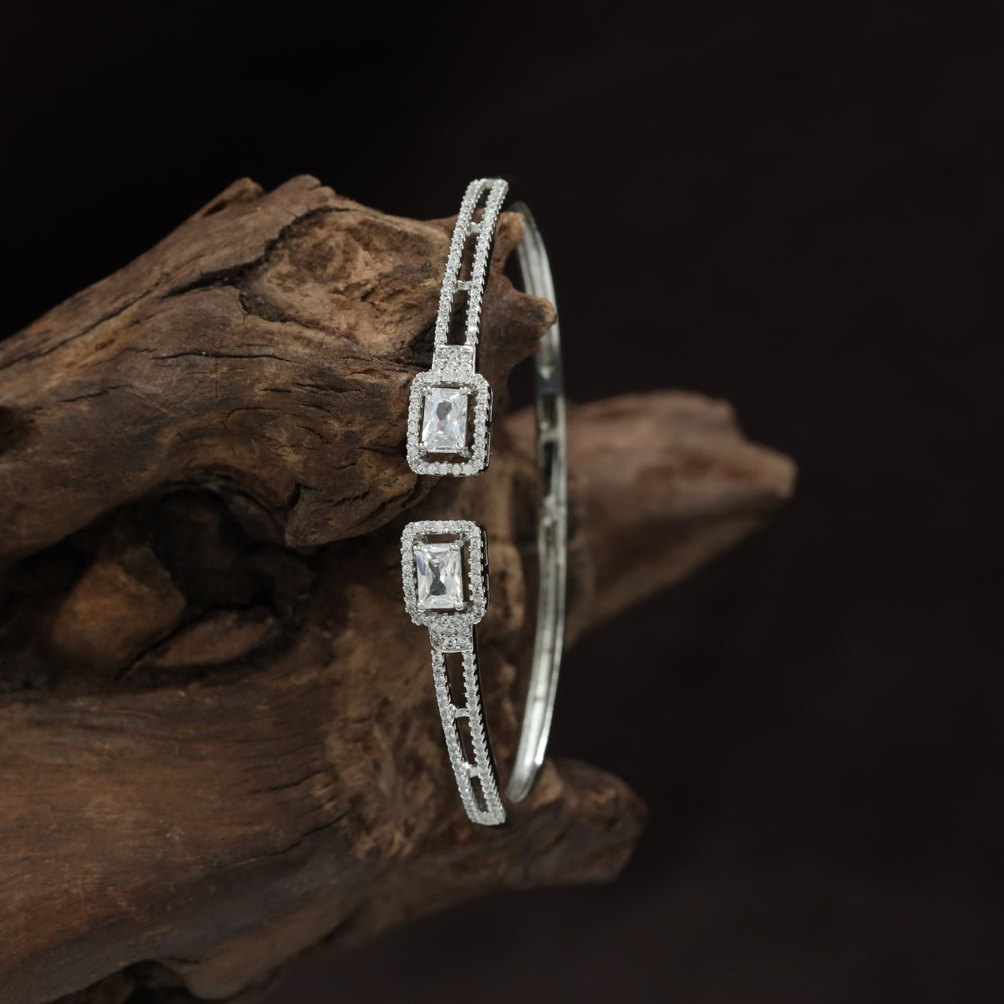 Modern Square Framework Kada with Contemporary Geometric Pattern