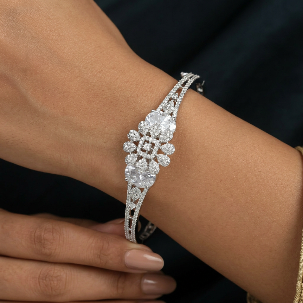 Royal Bloom Centrepiece Kada with Ornate Floral Framework