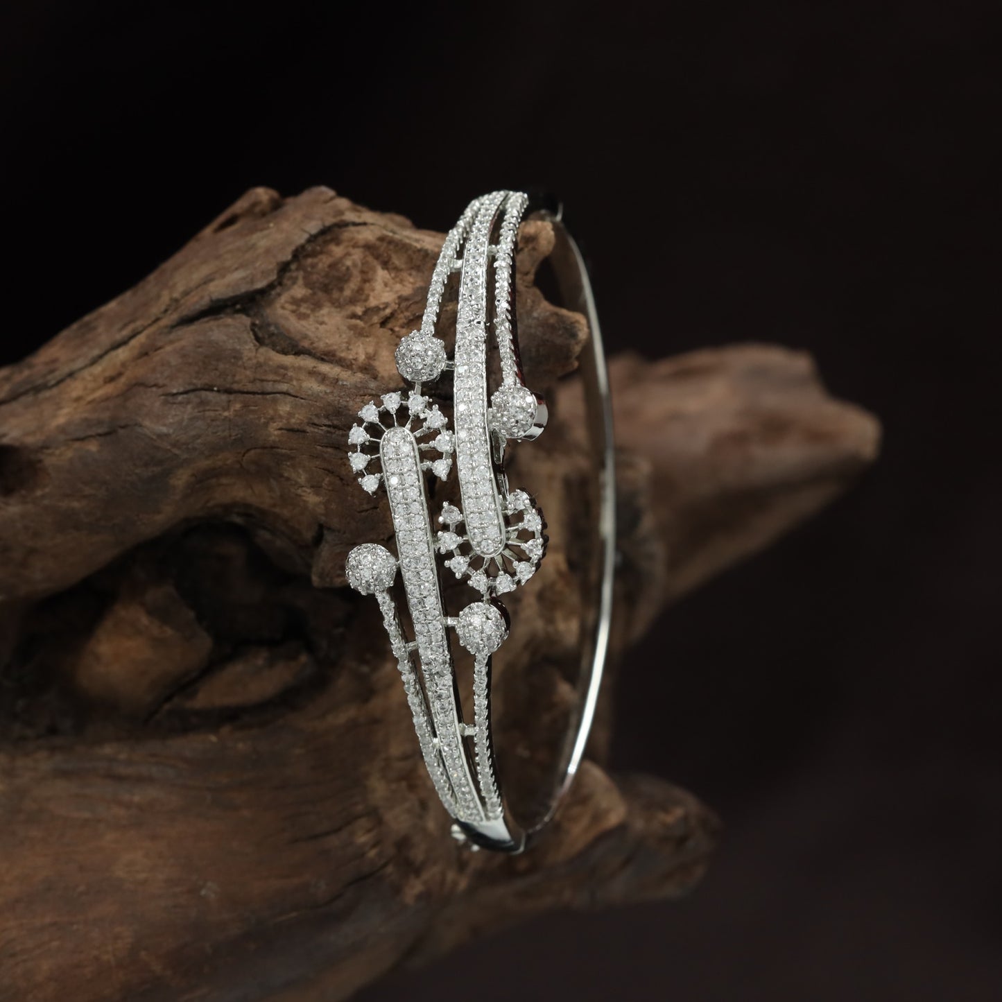 Contemporary Orb and Halo Kada with Layered Open Framework Design