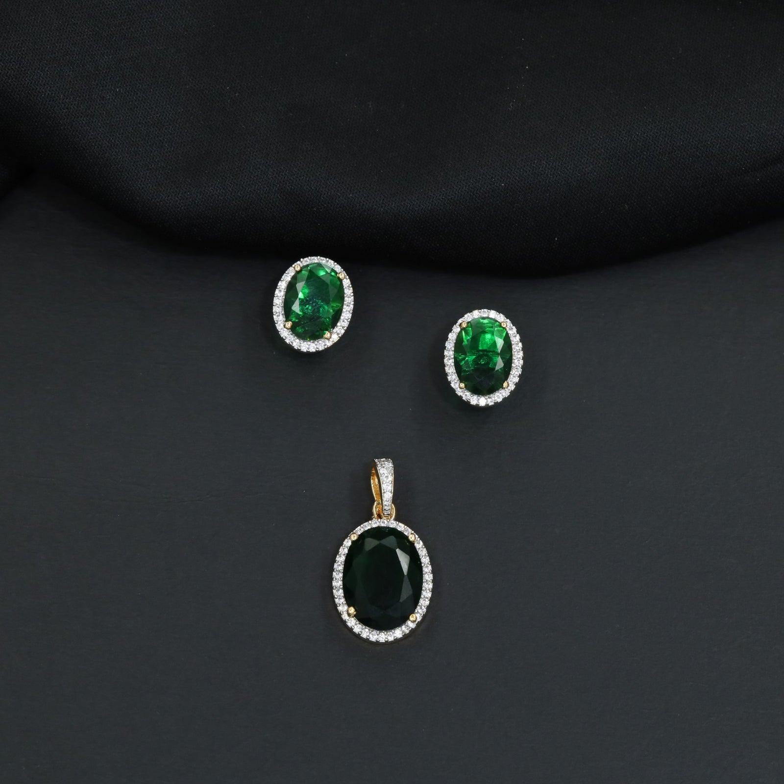 Decorative oval pendant set showcasing timeless craftsmanship and balanced design