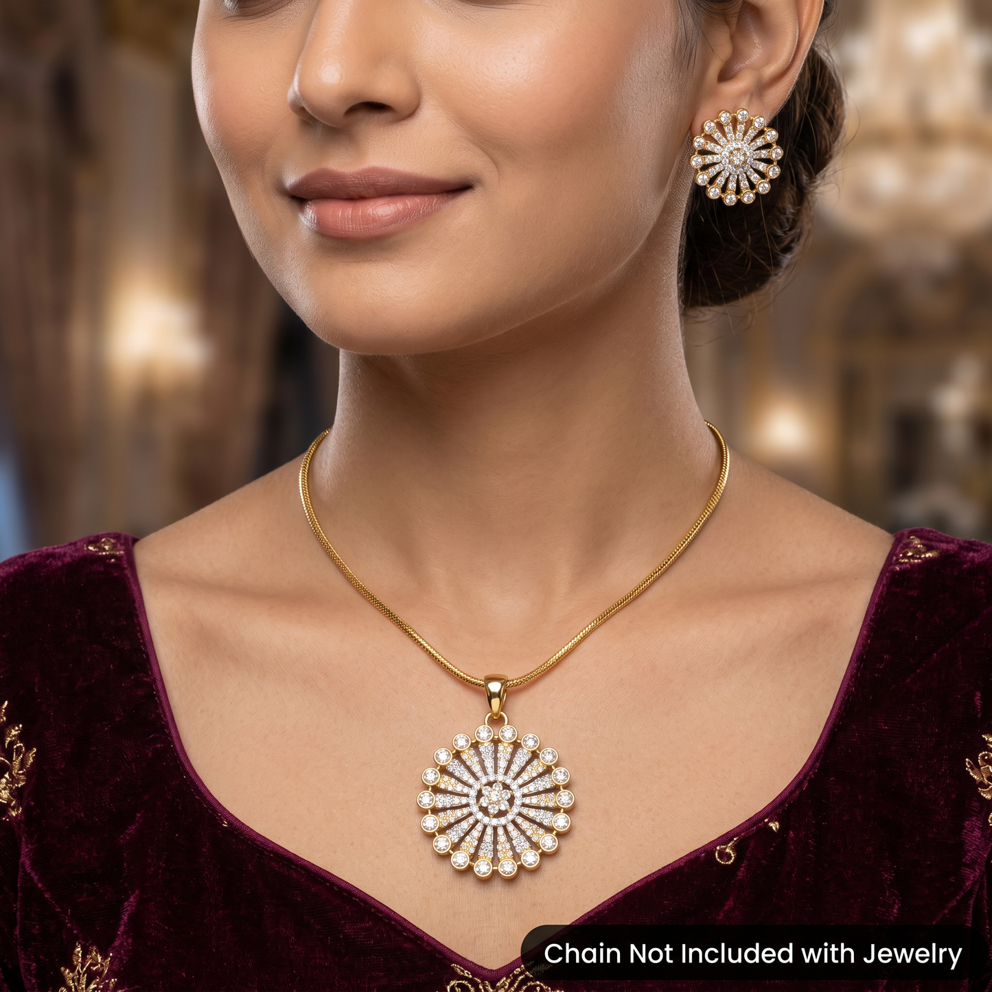 Artistic Pendant Set with Symmetrical Radiating Arrangement