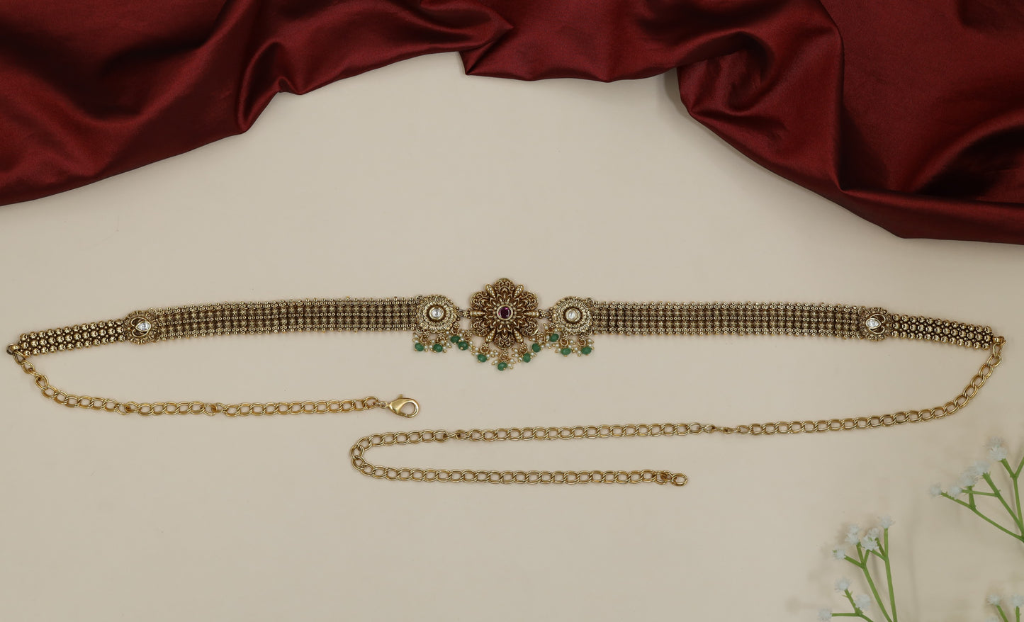 Grand centrepiece Antique Waist Belt with layered traditional detailing