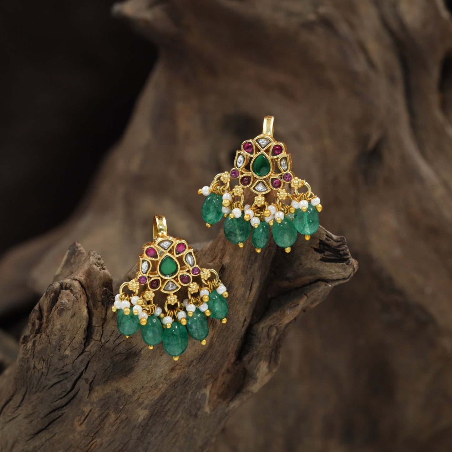 Statement Jadau Bugadi with Ornate Floral Detailing