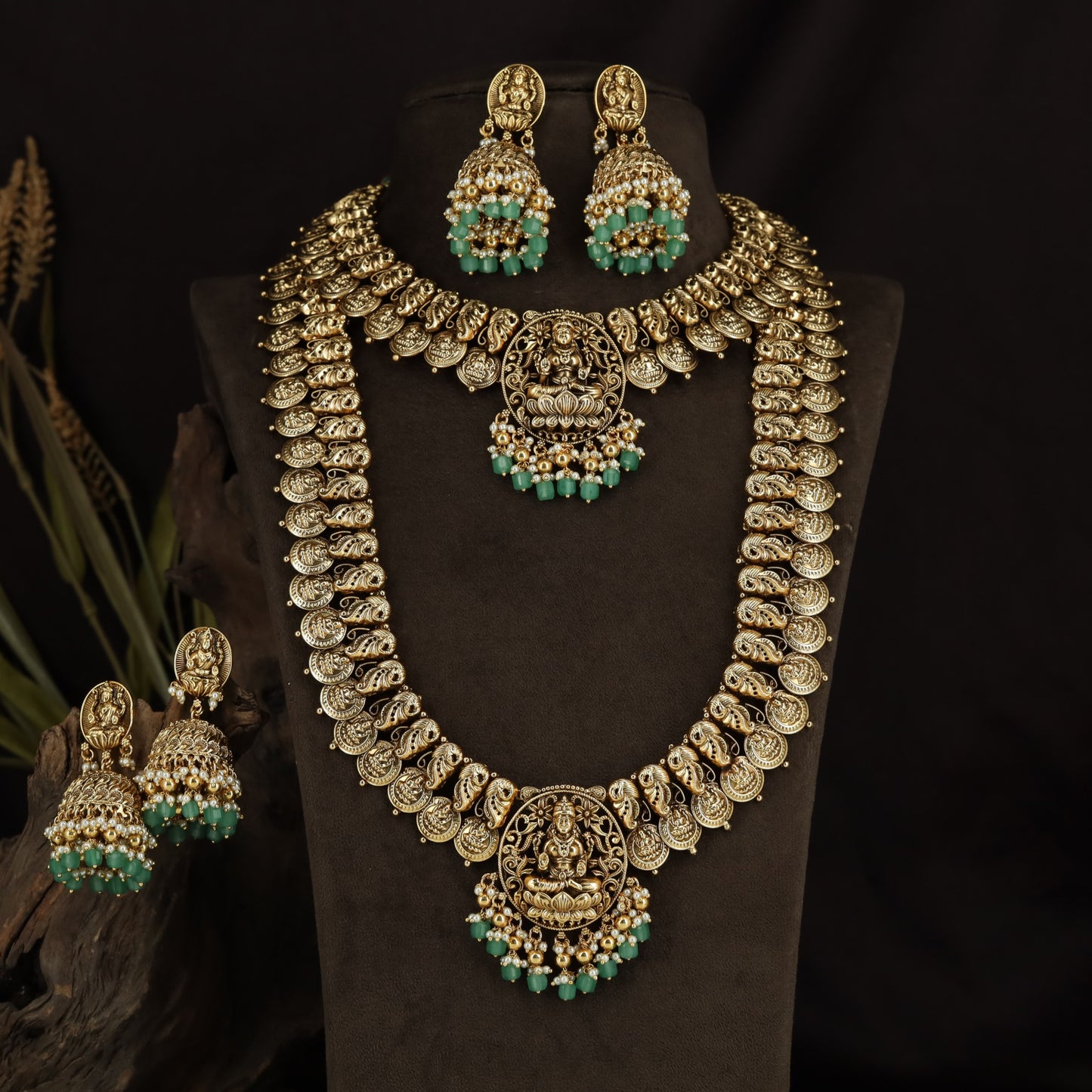 Grand Antique Combo Set with Traditional Peacock Coin Styling