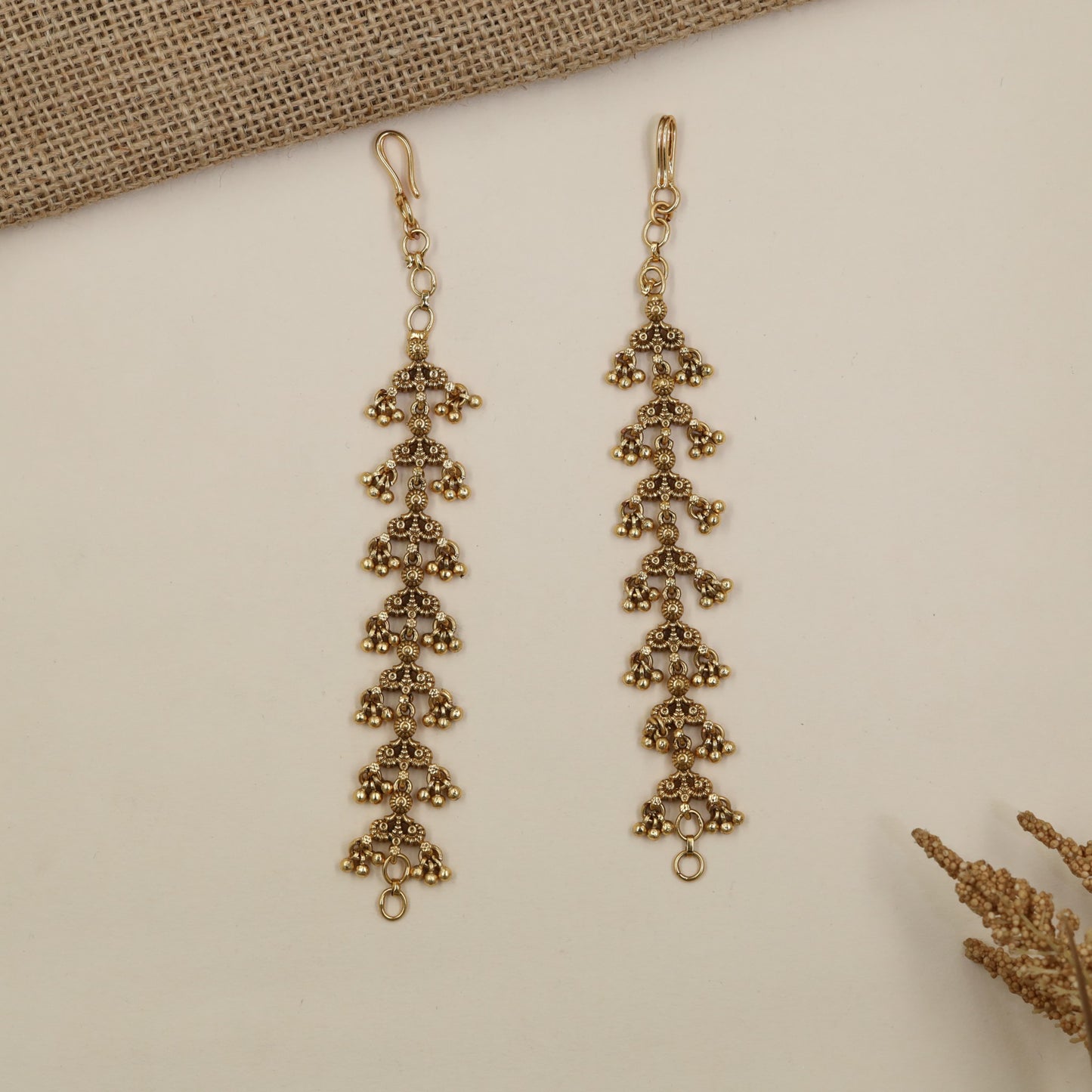 Antique Mati with Repeating Floral Drops and Fine Links