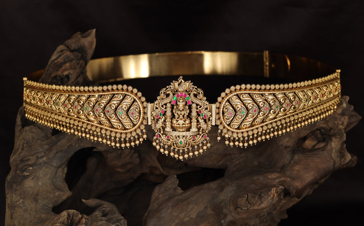 Lakshmi Dabu with elephant and peacock detailing