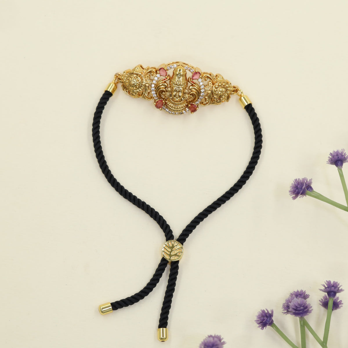Lord Balaji Antique Bracelet with Braided Cord