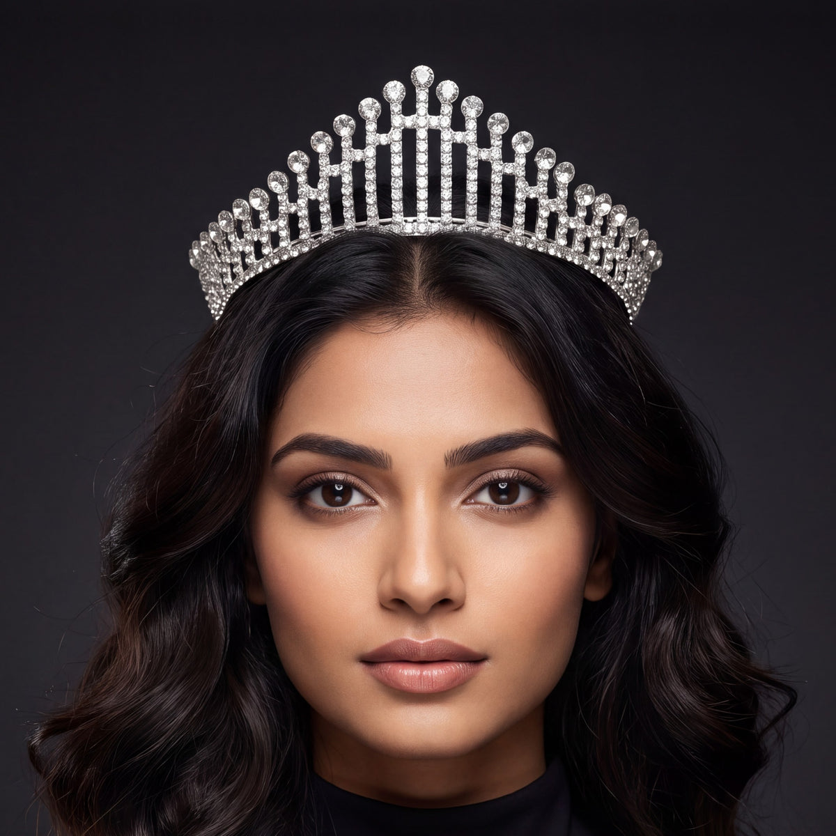 Modern Crown featuring graduated arches and raised circular details