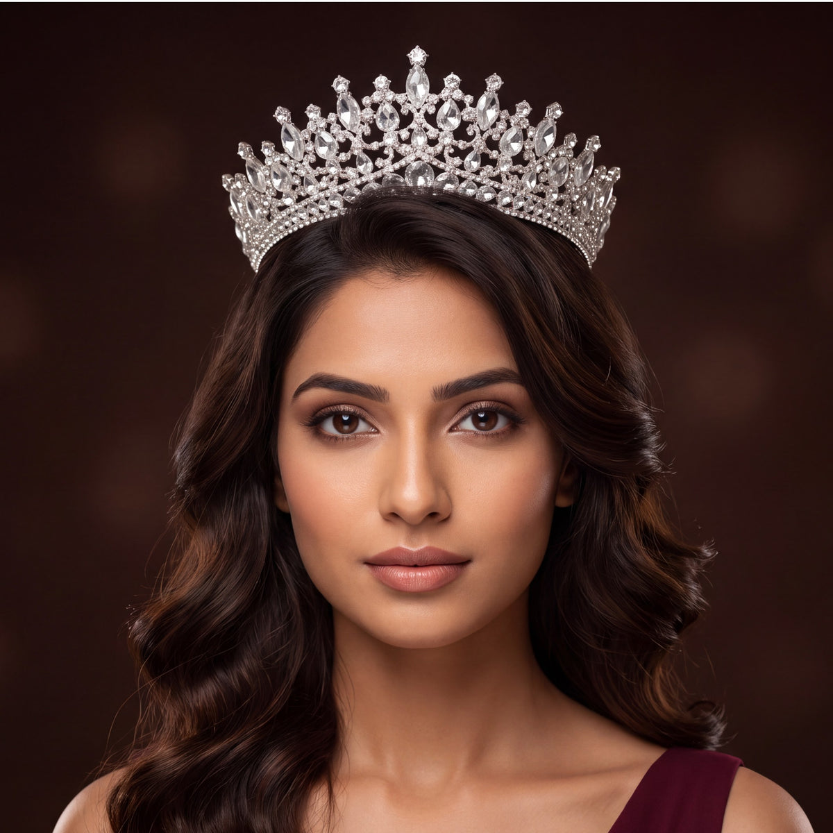 Enchanting Crown featuring intricate leaf forms and elegant floral detailing