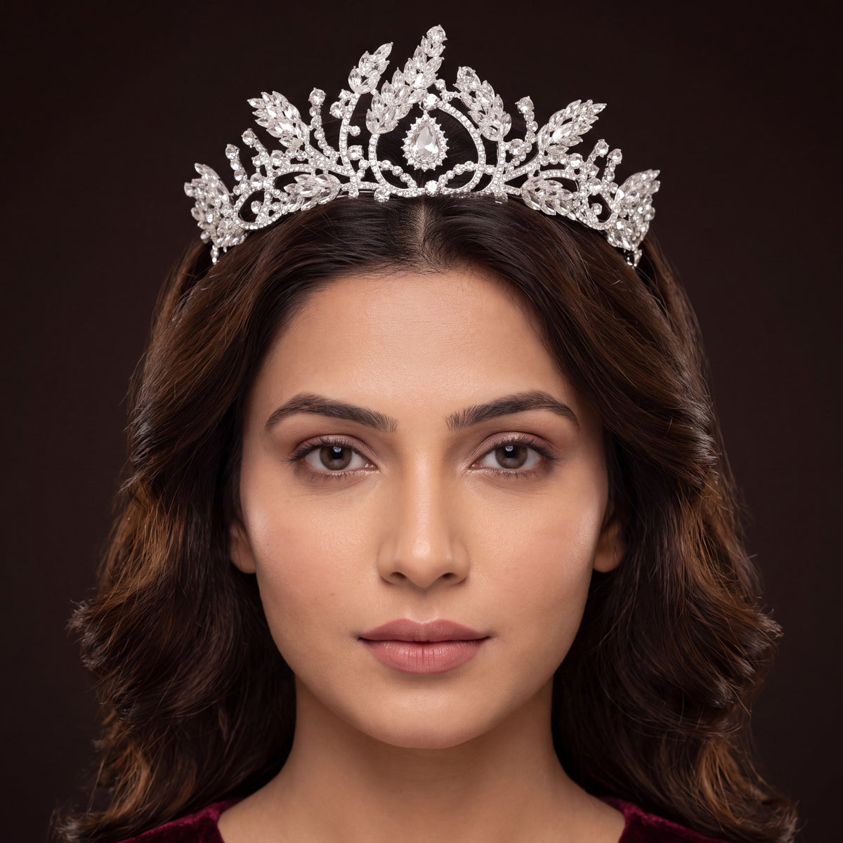 Premium Crown featuring graceful foliage details and an elegant central accent