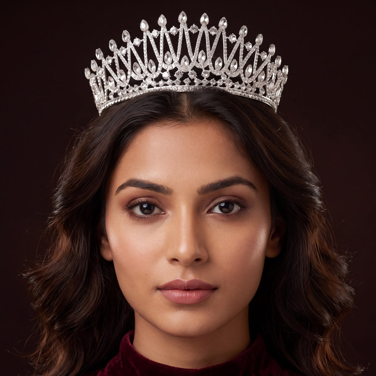Grand Crown featuring graceful openwork arches and raised details