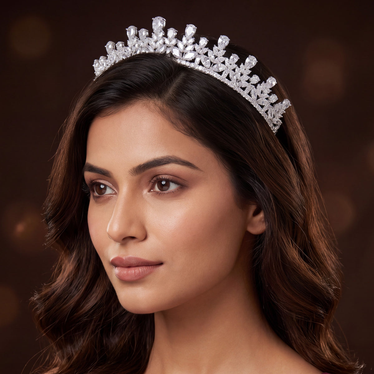 Premium Crown with detailed openwork and beautifully arranged raised elements
