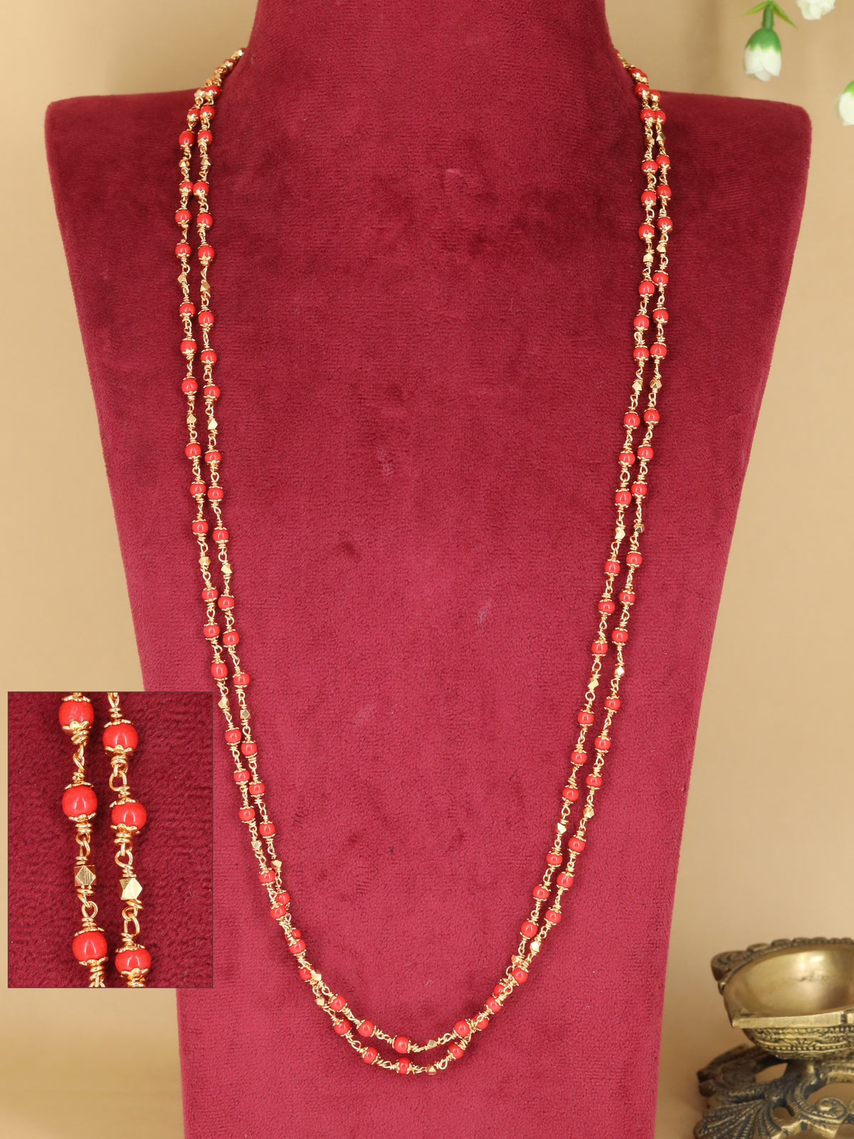 Premium Long Beads Chain With Classic Beaded Chain Design