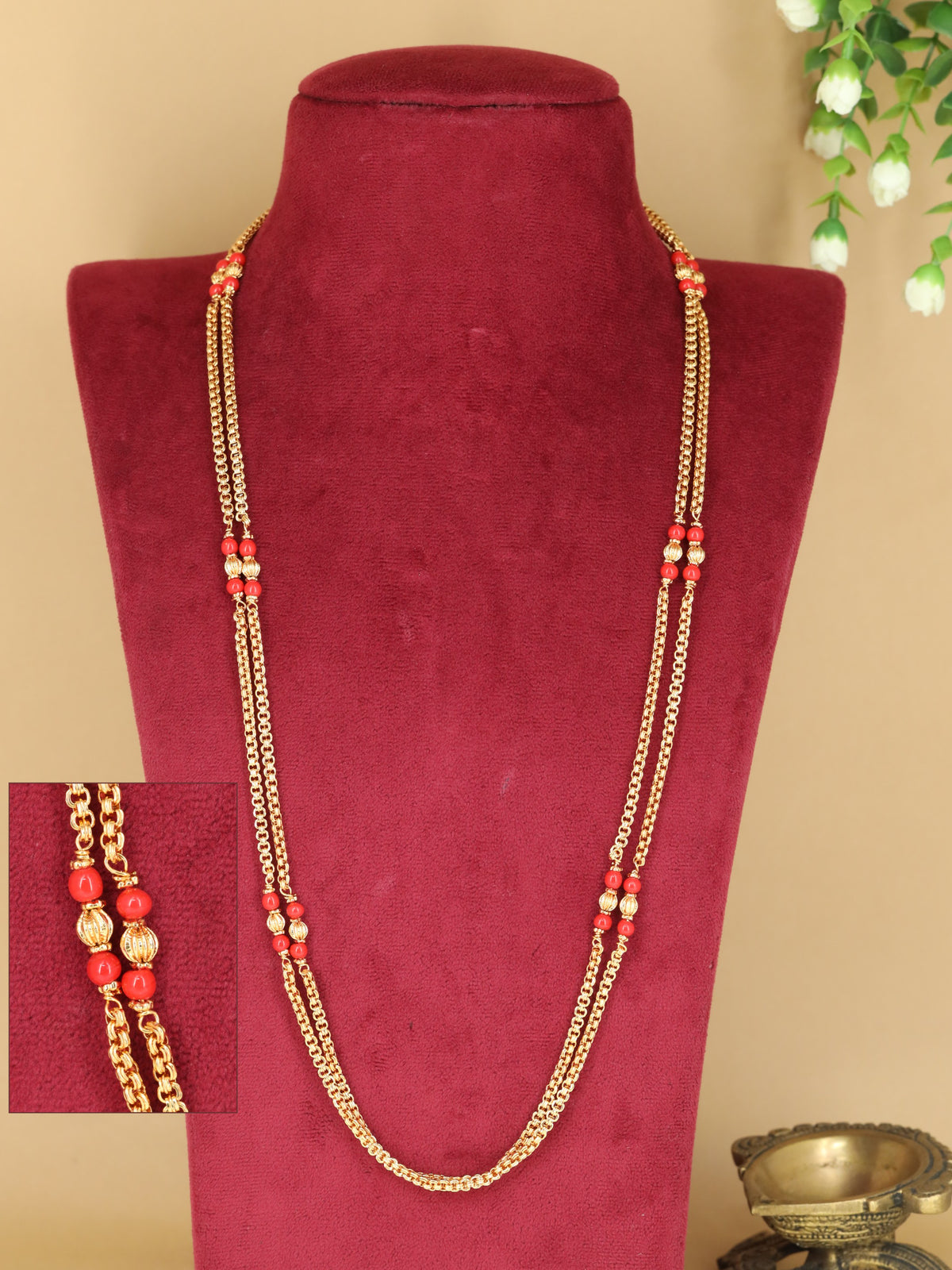 Exclusive Beads Chain With Double Strand Chain Detailing