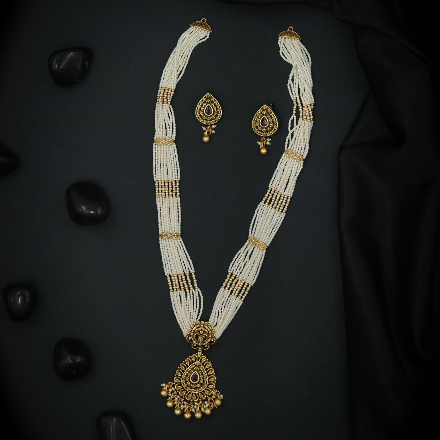 Silver Classic Drop Pendant Long Necklace