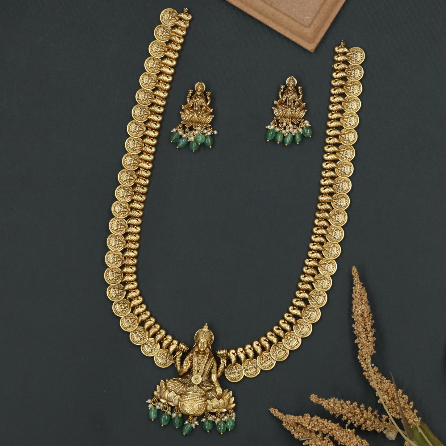 Lakshmi Silver Long Haara with Traditional Coin-Heavy Look