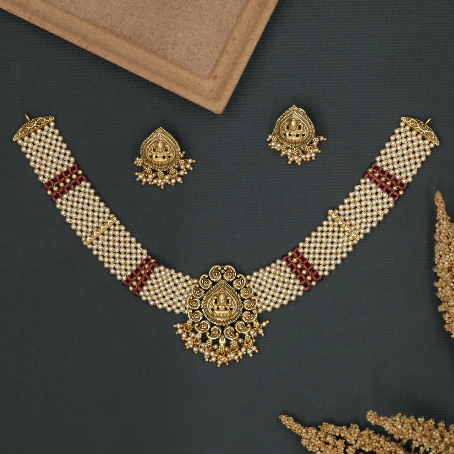 Auspicious Lakshmi Choker with Ornate Detailing