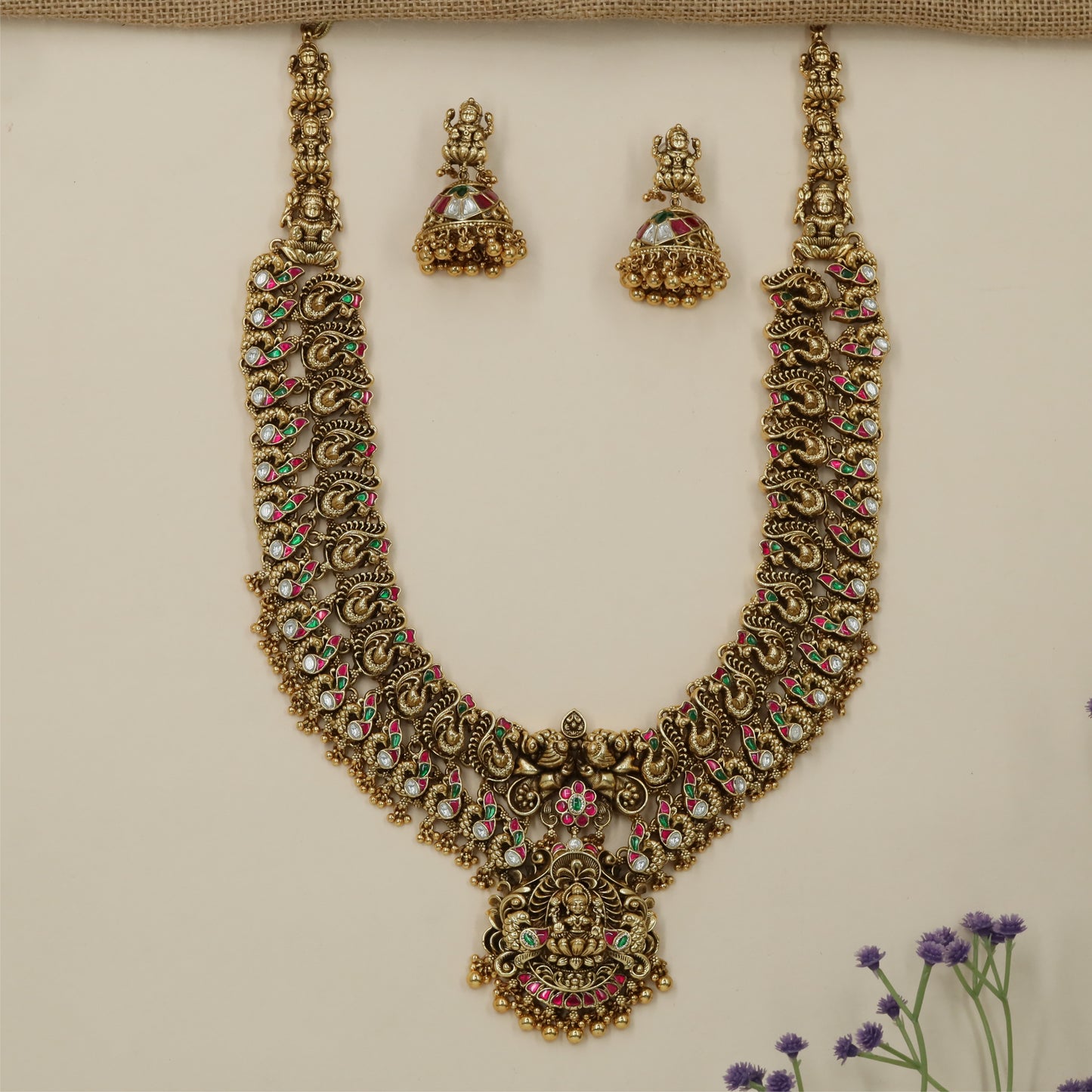 Luxury Peacock Scroll Pendant Antique Long Haara