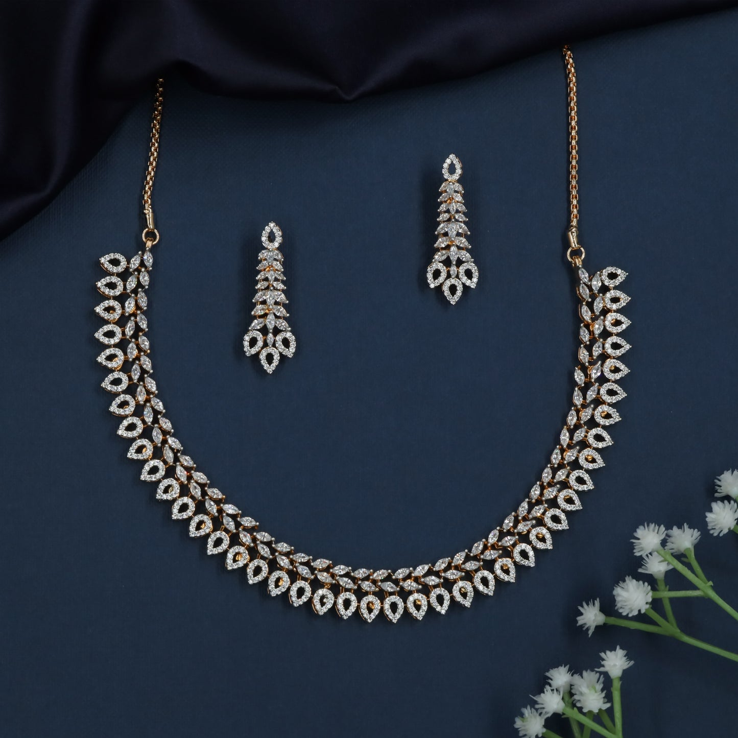 Crystal Dewdrop Elegance Necklace Set