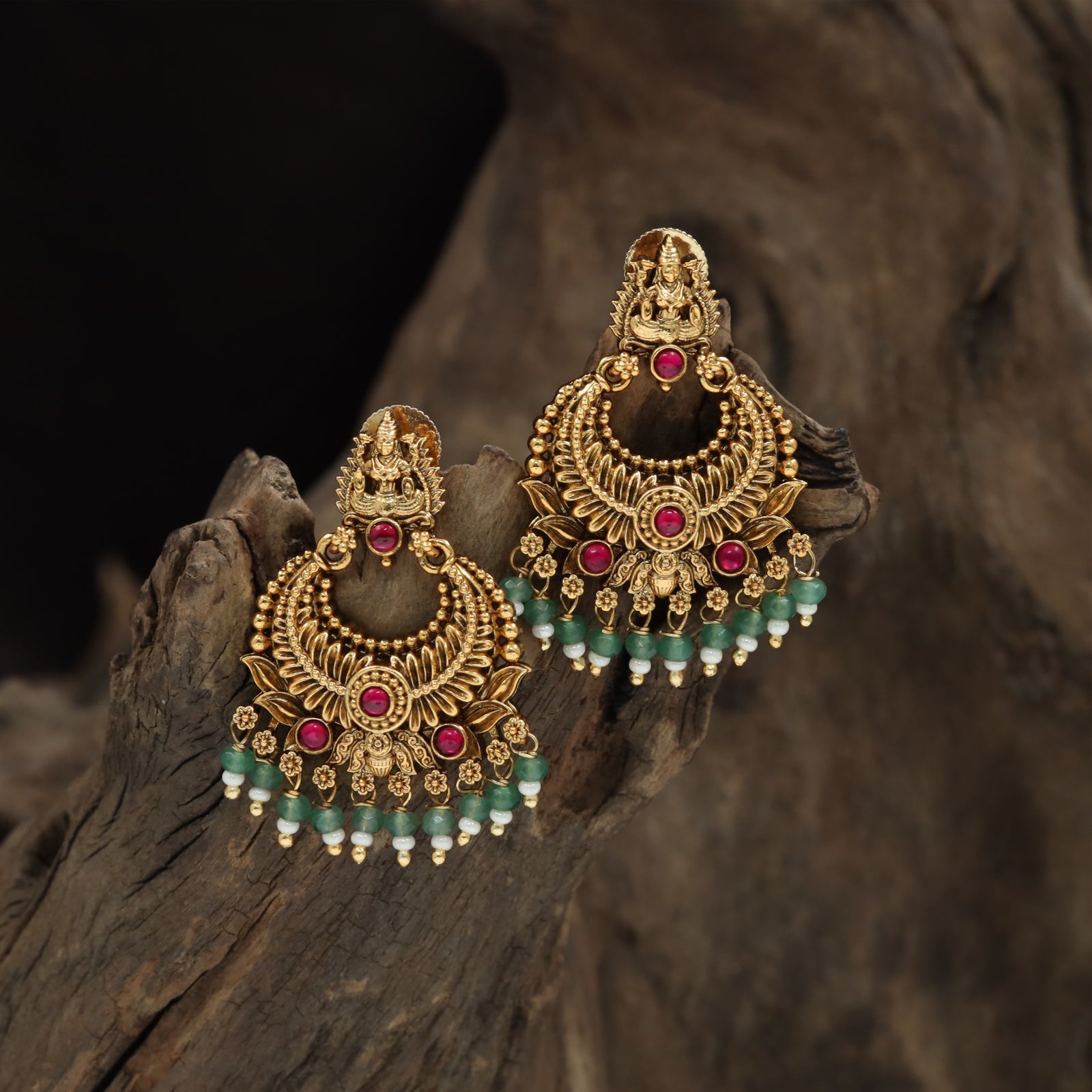 Twilight Lakshmi Antique Hanging with Curved Fringe Drops