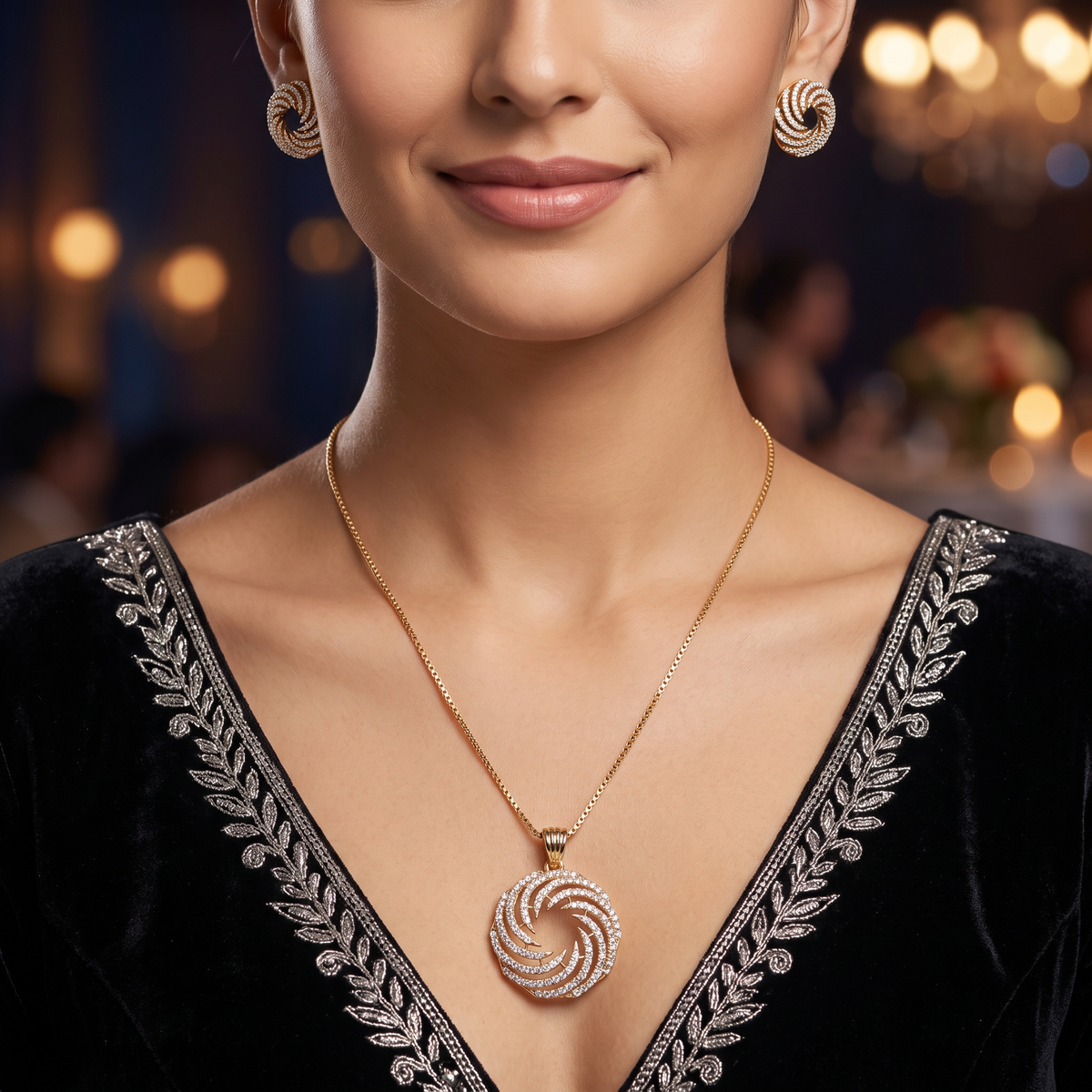 Symmetry Twist Chain With Patterned Disc Styling