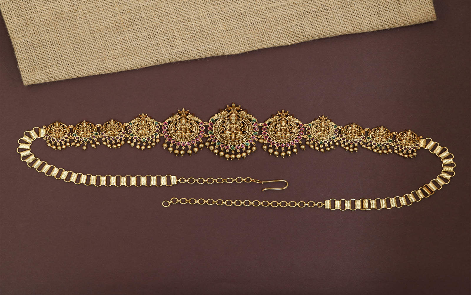 Royal Lakshmi Medallion Antique Waist Belt