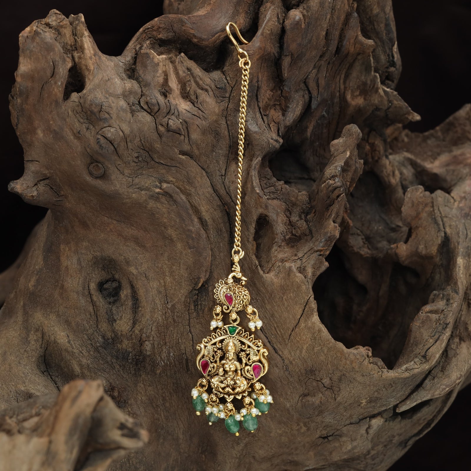 Royal Lakshmi Pendant Antique Tikka Design