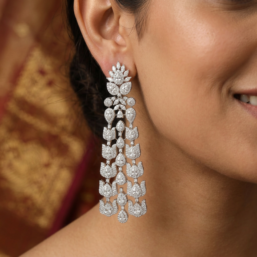Classic Drape Hanging with Cascading Drop Sections and Openwork