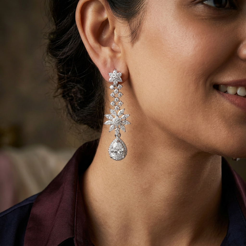 Floretide Dangle Hanging with Cascading Floral Detailing