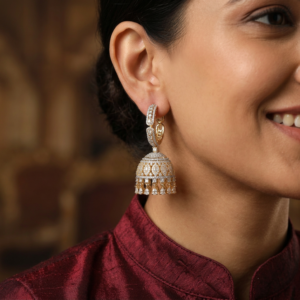 Petalwave Hoop GJ Jumka with Open Lattice Detailing