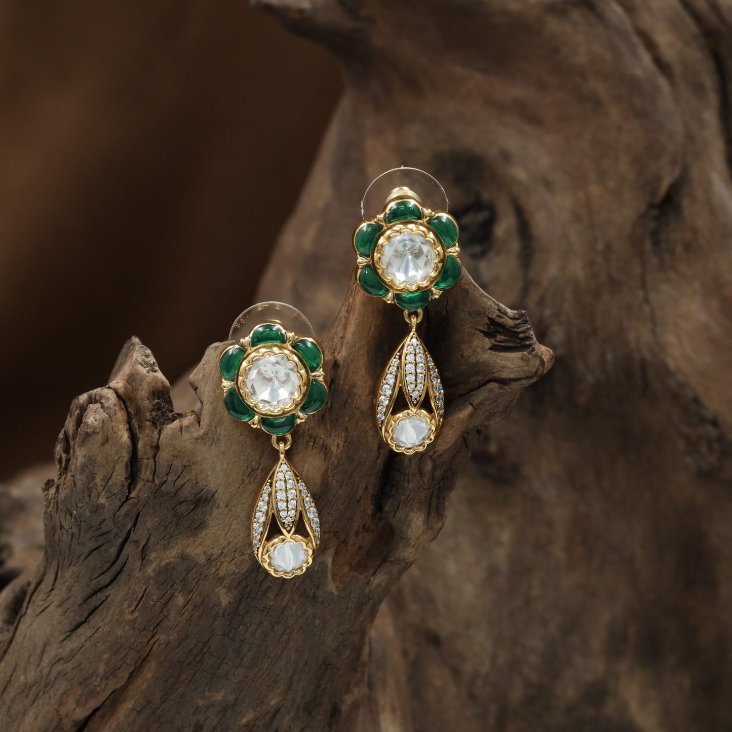 Royal Floral Kundan Hanging with Hanging Pear Arrangement