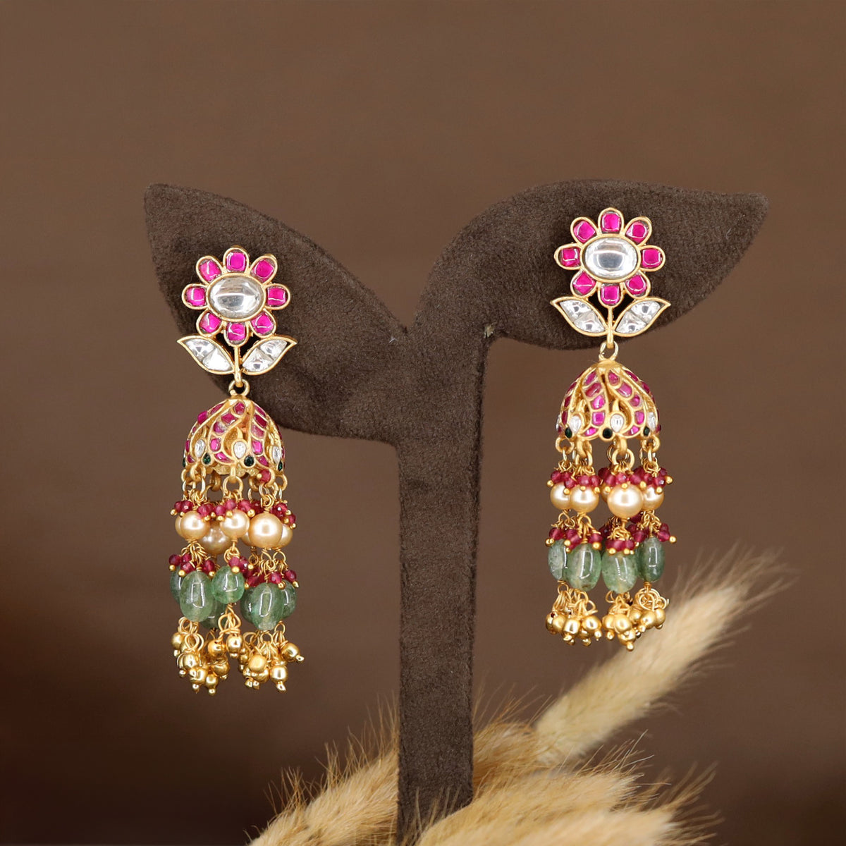 Exclusive Jadau Jumka For Celebration Wear