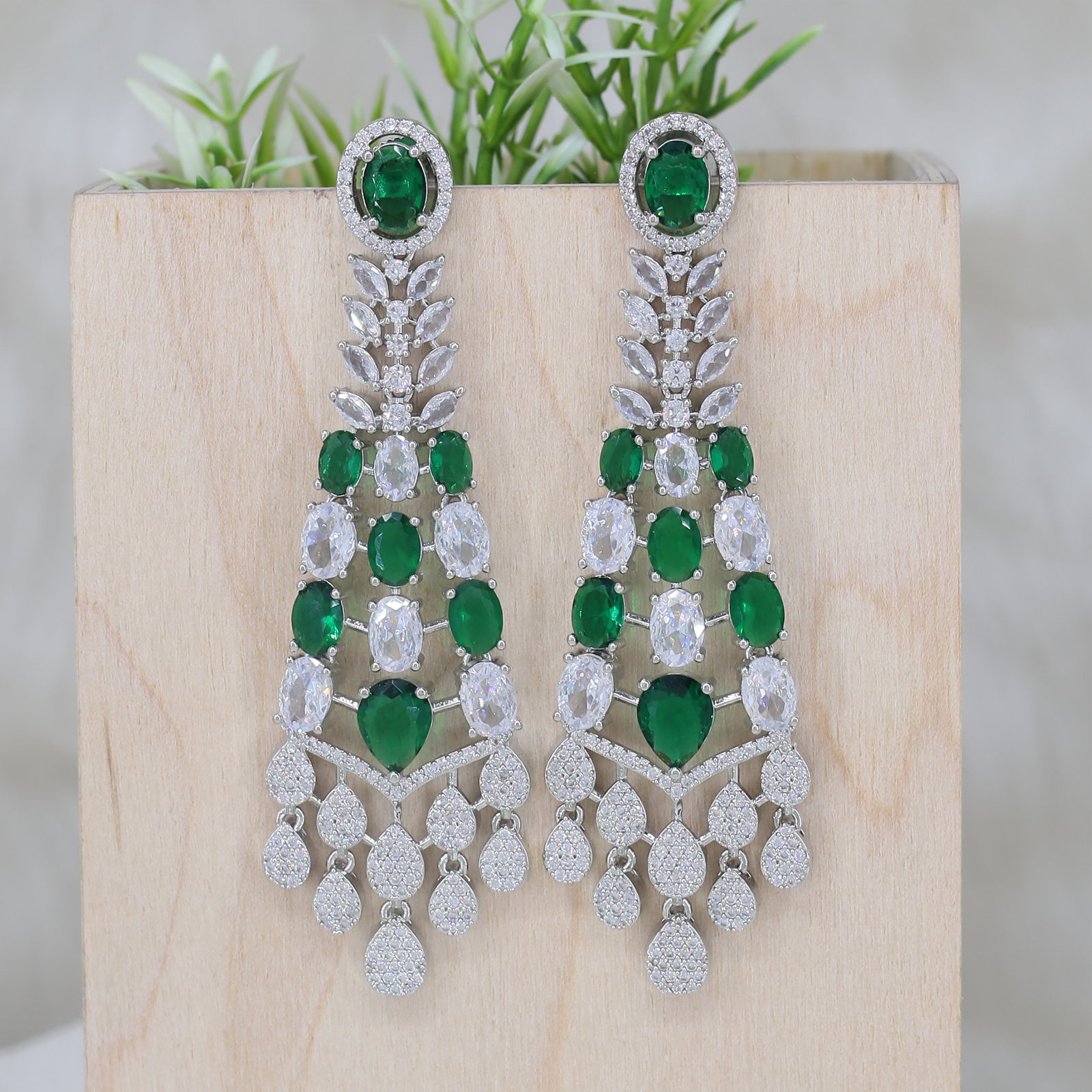 Luxury Chandelier Style Earrings with Rich Drop Composition