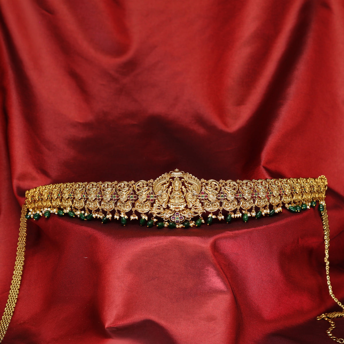 Antique waist belt with intricate traditional detailing
