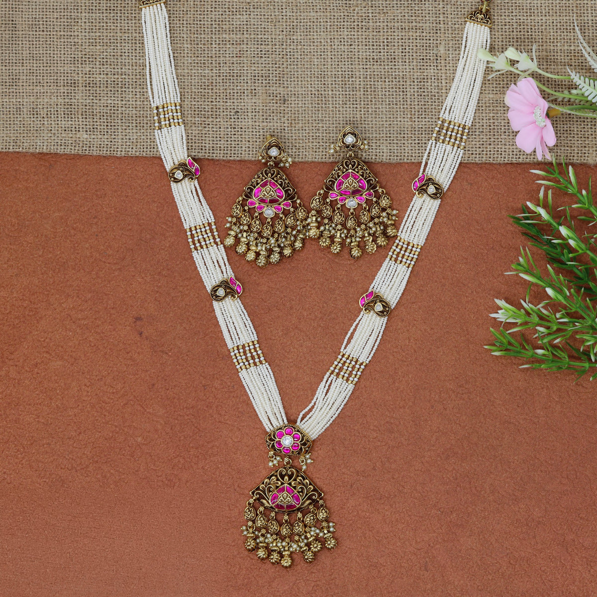 Premium Antique Haara With Beaded Strands
