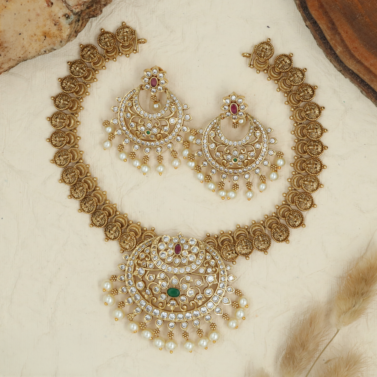 Elegant Antique Necklace with Coin Links and Ornate Statement Pendant
