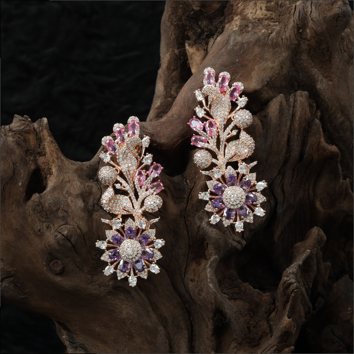 Rose Gold Hangings featuring a sculpted flowering branch design
