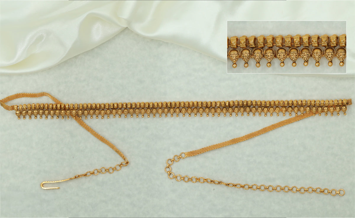 Royal Antique Waist Belt With Intricate Teardrop Detailing