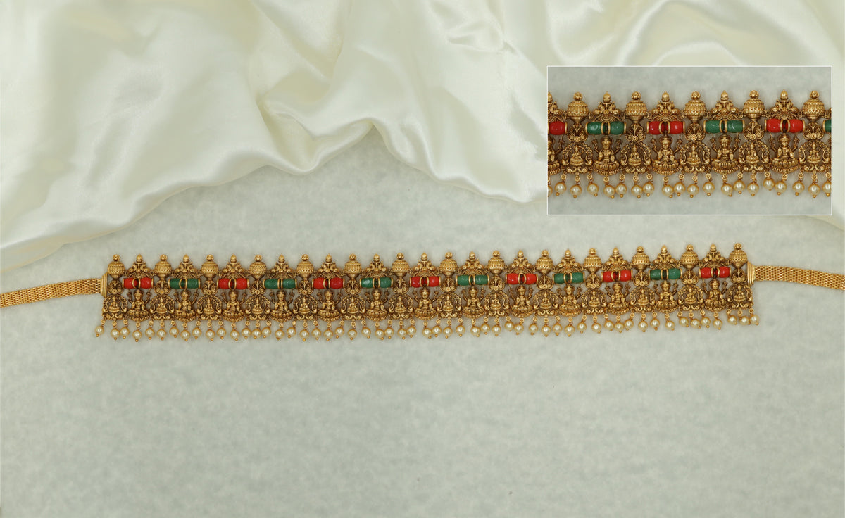 Royal Antique Waist Belt With Traditional Temple Detailing