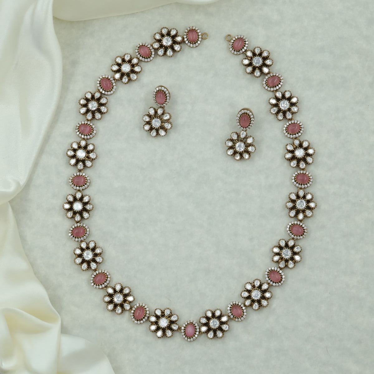 Designer Victorian Long Haara with Floral Detailing