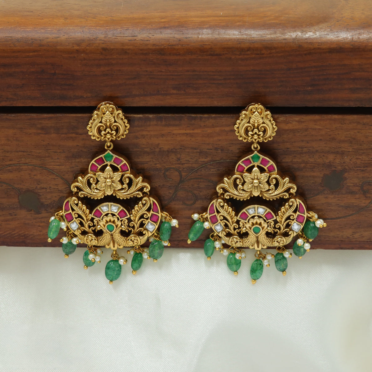 Antique Hangings With Floral Filigree Design