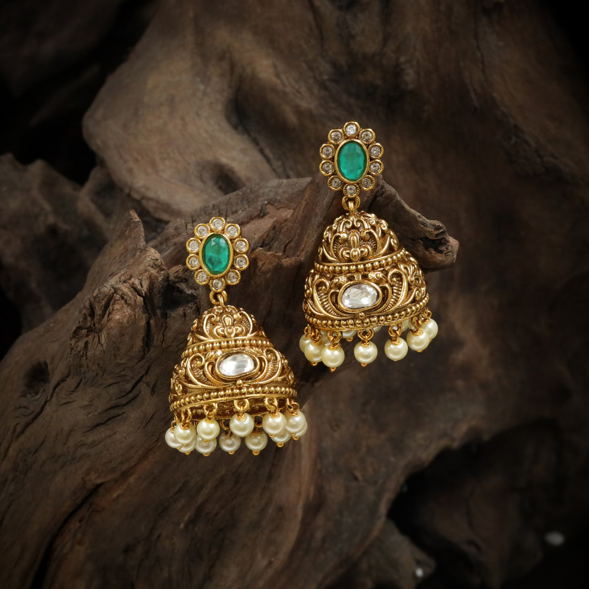 Antique Jumka Featuring Rounded Domes and Fine Decorative Borders