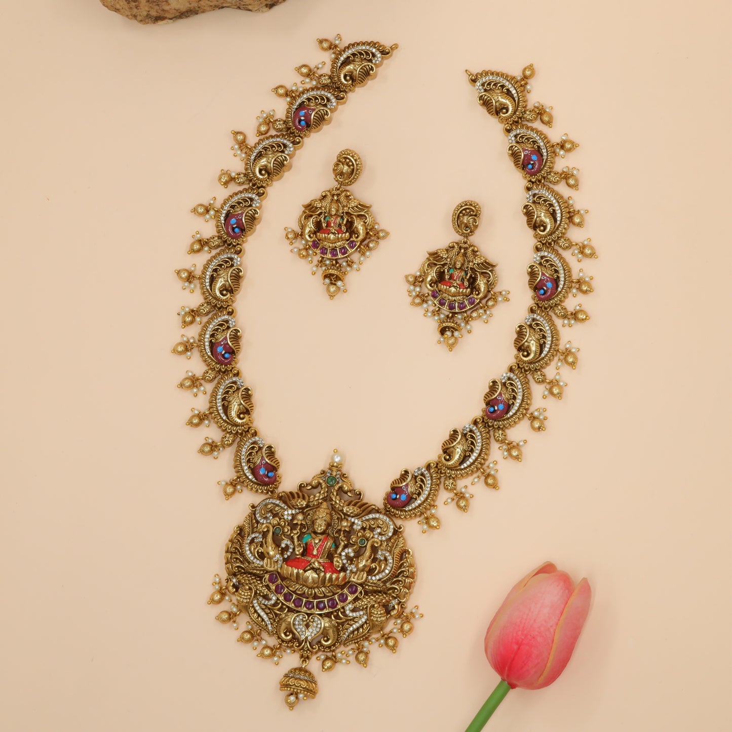 Padmavati Royale Temple Long Haara Enamel