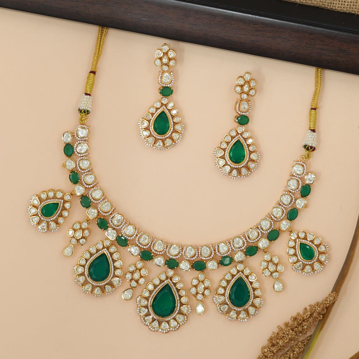 Teardrop Garland Collar Necklace Set