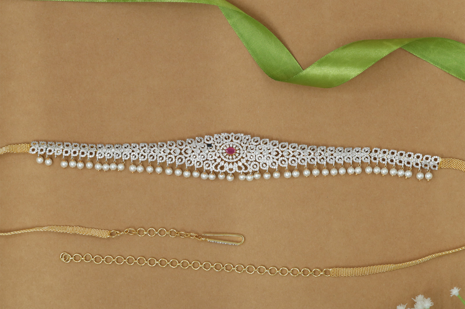 Full-Width Waist Belt with Repeating Circular Framework