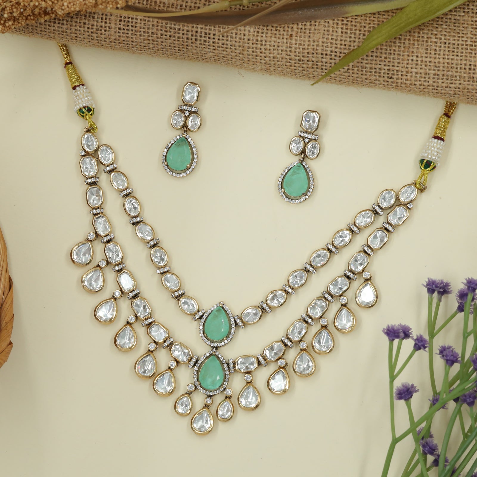 Grand Drop Necklace with Dual Center Emphasis
