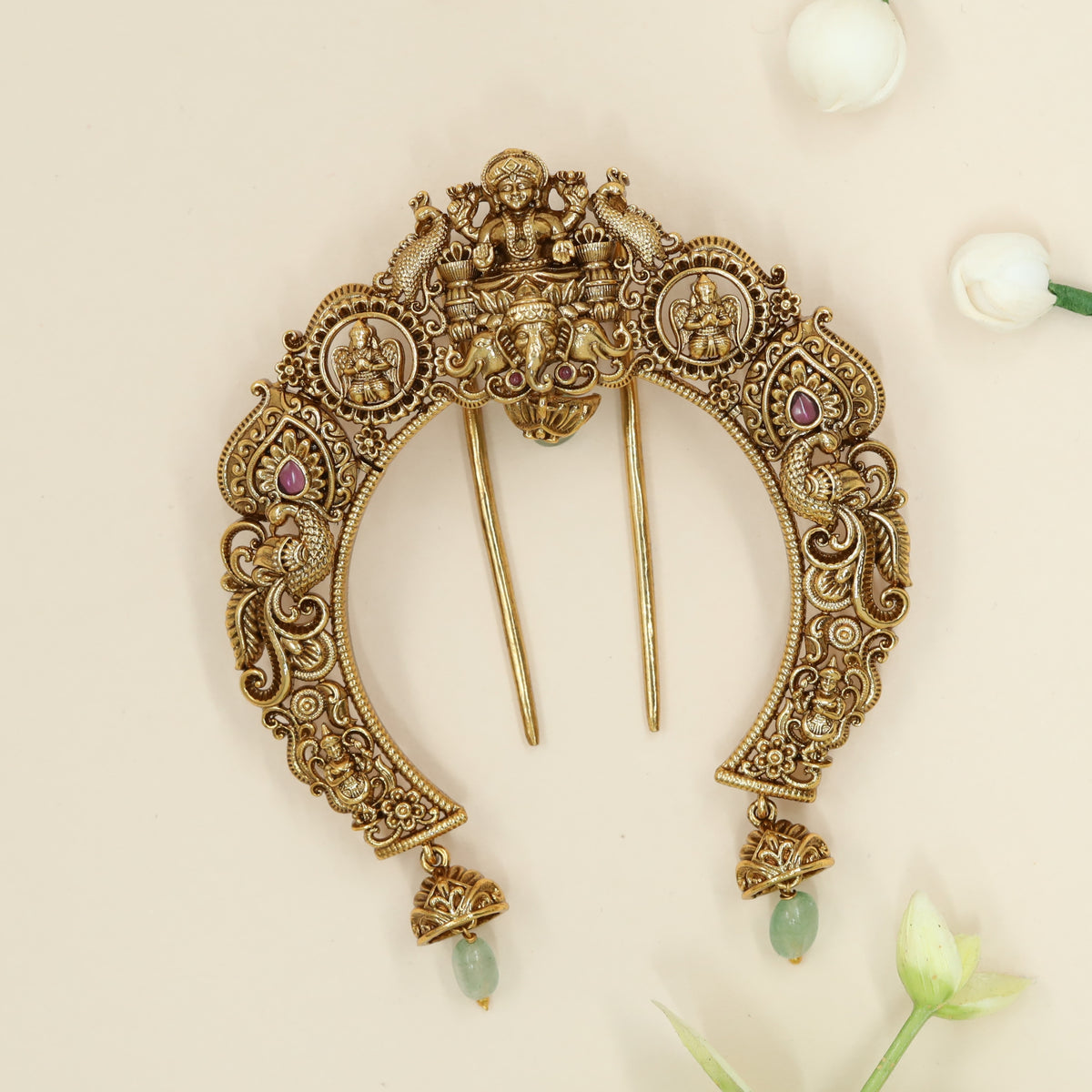 intricate elephant ganesha lakshmi arch jewel
