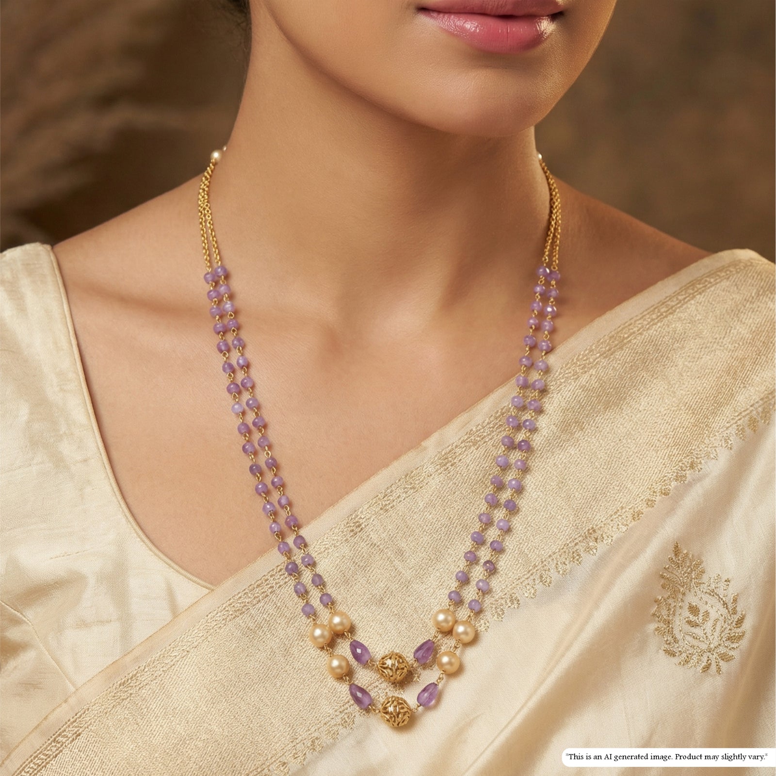 Stylish Beaded Chains and Pearl Elements