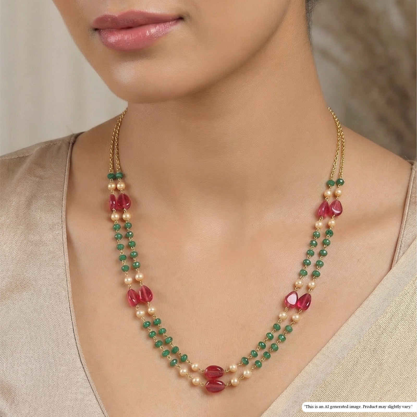 Radiant Multi Bead with Layered Strands and Accent Highlights