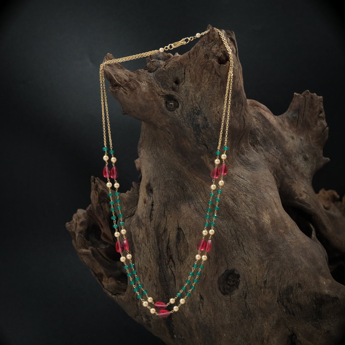 Radiant Multi Bead with Layered Strands and Accent Highlights